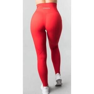 Alphalete Revival R6 Leggings Coral Red Size Small Work Out Gym Athletic pull on